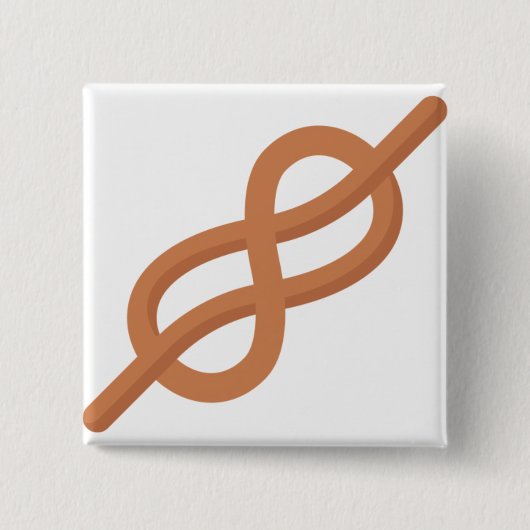 Zeeen knoop vierkante button 5,1 cm (Voorkant)