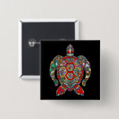 zeeen knop vierkante button 5,1 cm (Voorkant /achterkant)