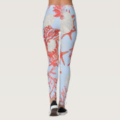 Zeeen koraal Leggings – Luxe oceaan geïnspireerde  (Achterkant)