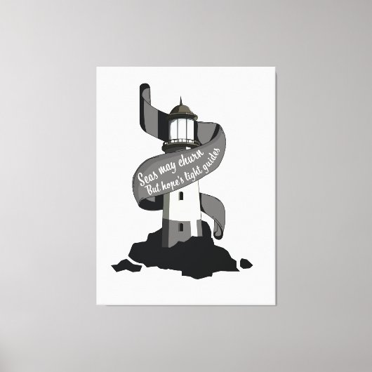 Zeeen kunnen veranderen, maar Hope's lichte gidsen Canvas Afdruk (Voorkant)