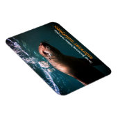 Zeeen leeuw blaast bubbels onder water magneet (Rechterzijde)