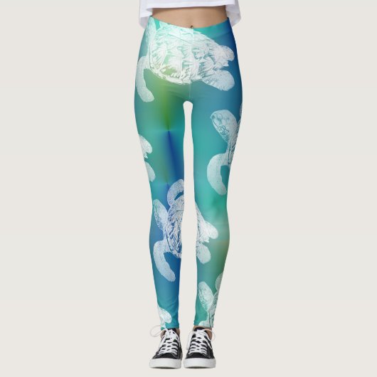 Zeeen Leggings Blauwe Aqua (Voorkant)