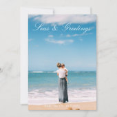 Zeeen Liefde Zee & Groeten Ocean Photo Flat Kaart (Voorkant)