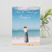 Zeeen Liefde Zee & Groeten Ocean Photo Flat Kaart (Staand voorkant)