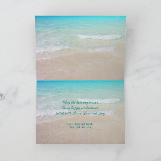 Zeeen met kerststaarten op de Kaart van Greetings (Binnen)