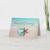 Zeeen met kerststaarten op de Kaart van Greetings (Voorkant)