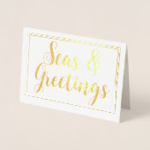 Zeeen met kerststaarten op de Kaart van Greetings (Voorkant)