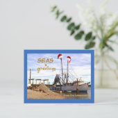 Zeeen 'n groet uit de kuststrook van het land briefkaart (Staand voorkant)
