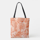 Zeeen naadloos patroon tote bag (Achterkant)