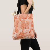 Zeeen naadloos patroon tote bag (Dichtbij)