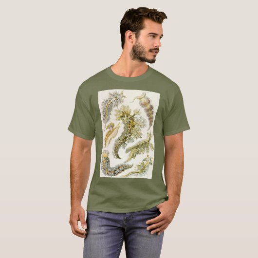 Zeeen naaktslakken van Ernst Haeckel,  Nudibranchi T-shirt (Voorkant volledig)