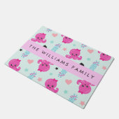 Zeeen, octopus, kwallen, harten, Jouw naam Deurmat (Schuin)