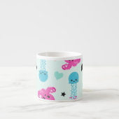 Zeeen, octopus, kwallen, harten, Jouw naam Espresso Kop (Voorkant)