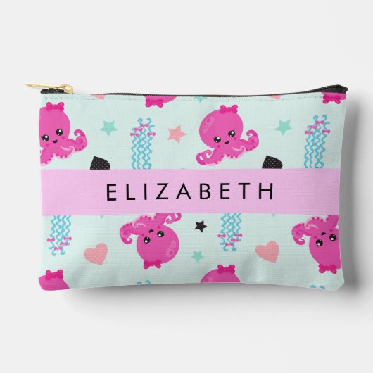 Zeeen, octopus, kwallen, harten, Jouw naam Etui (Voorkant)