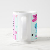 Zeeen, octopus, kwallen, harten, Jouw naam Grote Koffiekop (Achterkant)