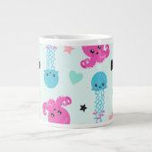 Zeeen, octopus, kwallen, harten, Jouw naam Grote Koffiekop (Voorkant)