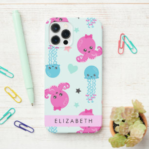 Zeeen, octopus, kwallen, harten, Jouw naam iPhone 12 Pro Hoesje