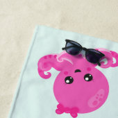 Zeeen, octopus, kwallen, harten, Jouw naam Strandlaken (In situ)