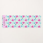 Zeeen, octopus, kwallen, harten, Jouw naam Yogamat (Achterkant (horizontaal))