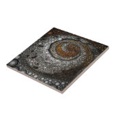 Zeeen omhulsel in zwart en goud tegeltje (Zijkant)