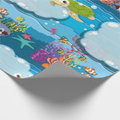 Zeeen onderwater Zee Schildvissen Zee onkruid Cadeaupapier (Hoek)