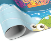 Zeeen onderwater Zee Schildvissen Zee onkruid Cadeaupapier (Rol Hoek)