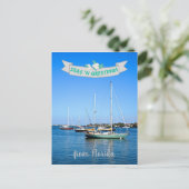 Zeeen op de groeten van Florida Sailboten op de ba Briefkaart (Staand voorkant)
