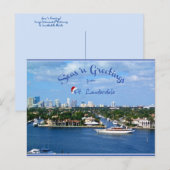 Zeeen op de groeten van Sunny Ft Lauderdale Florid Briefkaart (Voorkant / Achterkant)