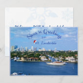 Zeeen op de groeten van Sunny Ft Lauderdale Florid Feestdagenkaart (Voorkant / Achterkant)