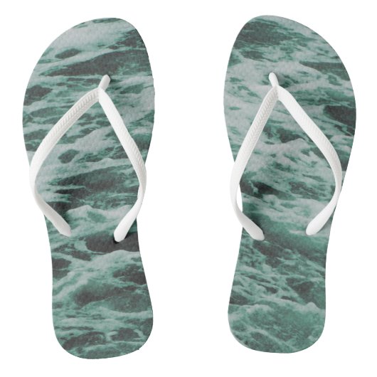 Zeeen op de zomer teenslippers (Voetbed)