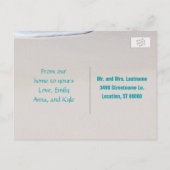 Zeeen op het Briefkaart met kerstmis tijdens de ve (Achterkant)