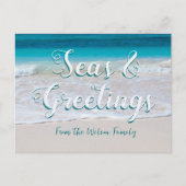 Zeeen op het Briefkaart met kerstmis tijdens de ve (Voorkant)