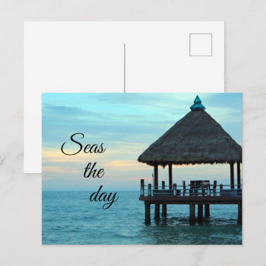 Zeeen op het strand briefkaart (Voorkant / Achterkant)