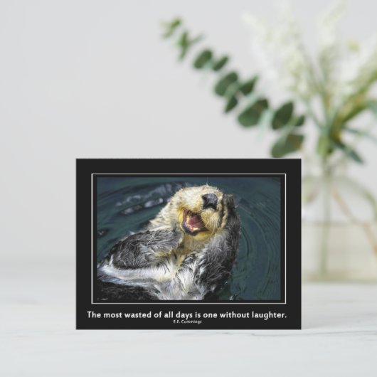 Zeeen otter motivatie briefkaart (Staand voorkant)