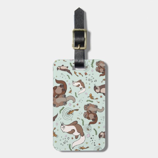 Zeeen otters bagagelabel (Voorkant verticaal)