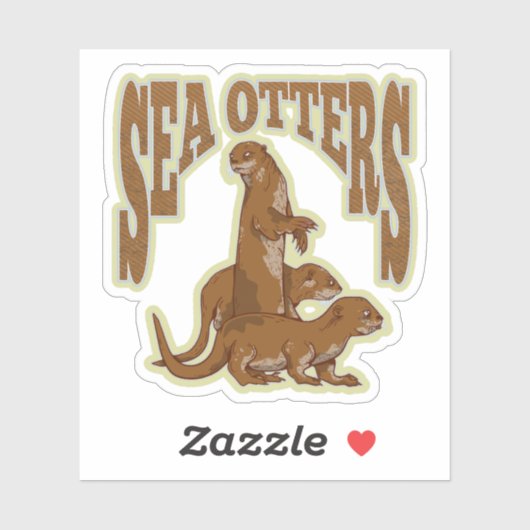 Zeeen otters sticker (Vel)