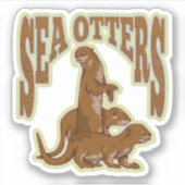 Zeeen otters sticker (Voorkant)