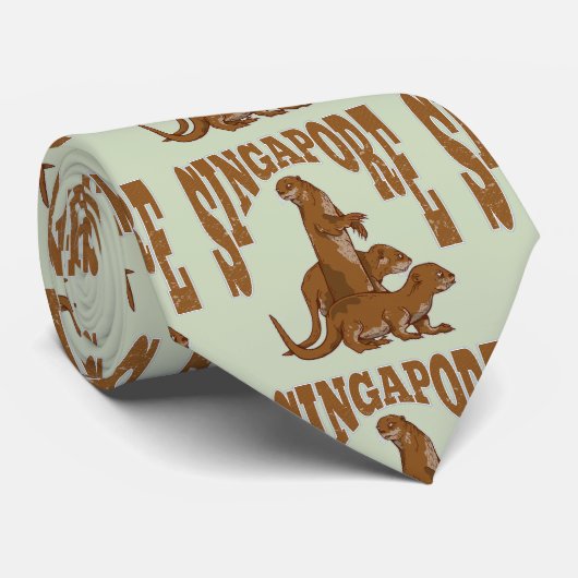 Zeeen otters stropdas (Opgerold)