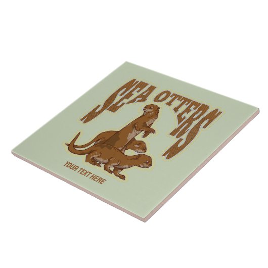 Zeeen otters tegeltje (Zijkant)