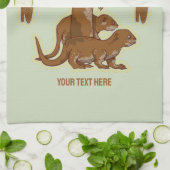 Zeeen otters theedoek (Gevouwen)