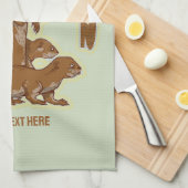 Zeeen otters theedoek (Quarter Fold)