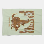 Zeeen otters theedoek (Horizontaal)