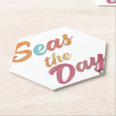 Zeeen overdag kartonnen onderzetters (Schuin)