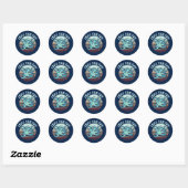 Zeeen overdag | Summer Vibes Octopus Ronde Sticker (Vel)