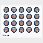 Zeeen overdag | Summer Vibes Turtle Ronde Sticker (Vel)