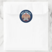 Zeeen overdag | Summer Vibes Turtle Ronde Sticker (Tas)