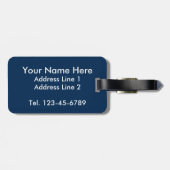 Zeeen paarden en strepen nautisch monogram bagagelabel (Achterkant horizontaal)