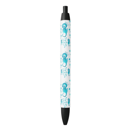 Zeeen paarden zwarte inkt pen (Voorkant Verticaal)