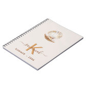 Zeeen schaal Parel beige sint-jakobsschelpen monog Notitieboek (Linkerzijde)