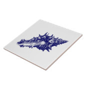 Zeeen schaal Vasum Ceramicum Blauw & Wit Tegeltje (Zijkant)